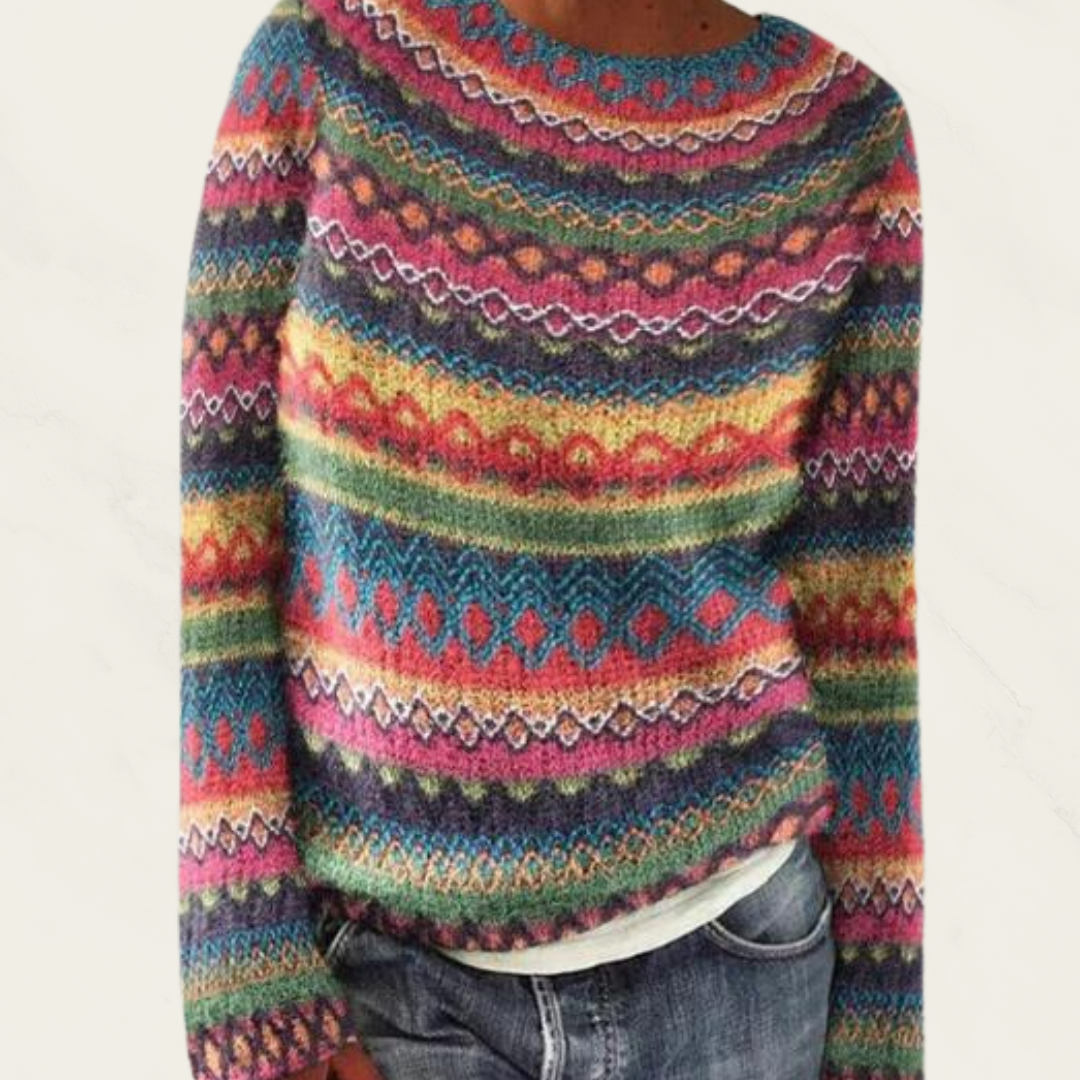 VIVA | Women’s Multicolor Striped Sweater