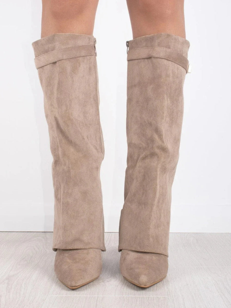 COCO – Chic High Suede Boots for Women