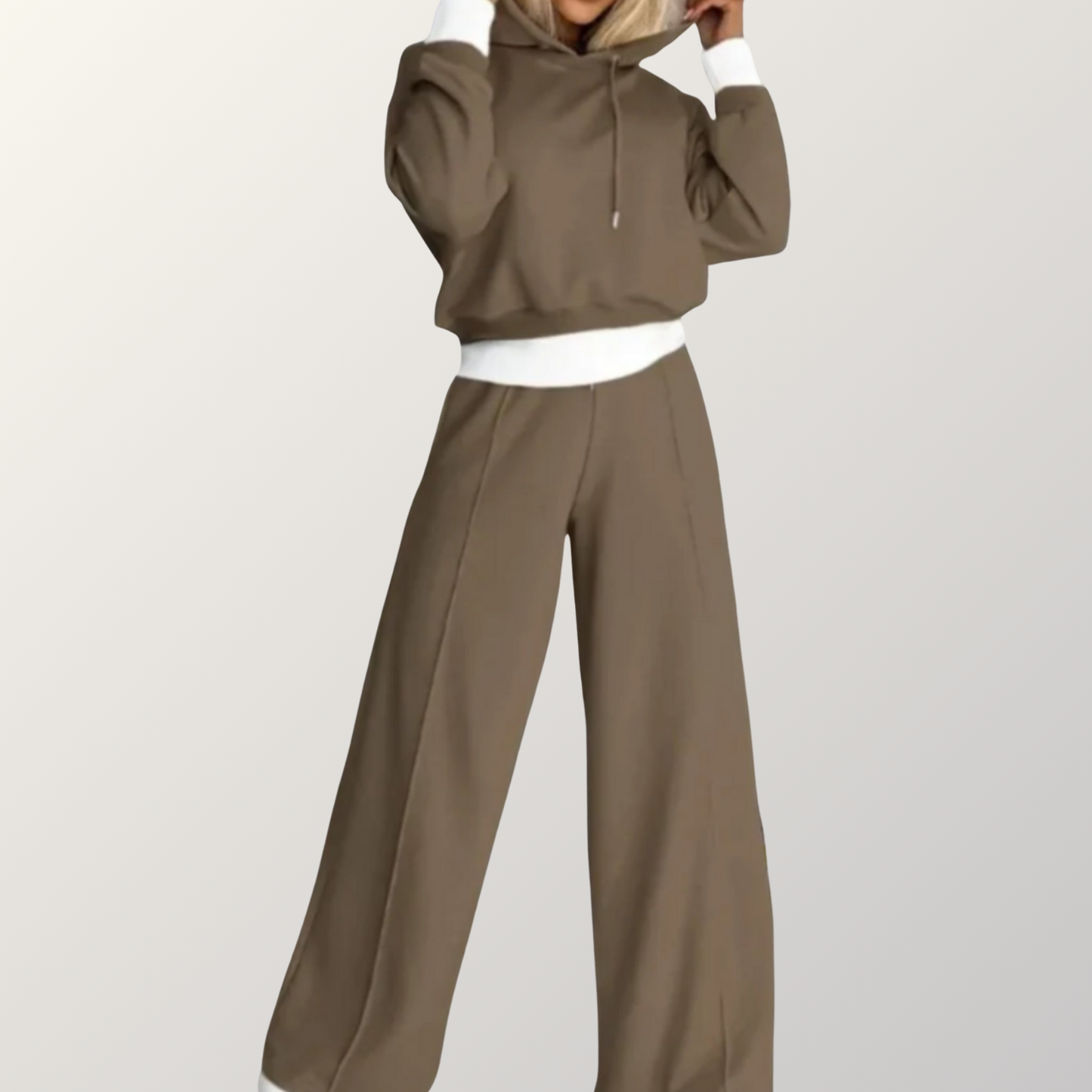 Stylish Hoodie & Wide-Leg Pants Set