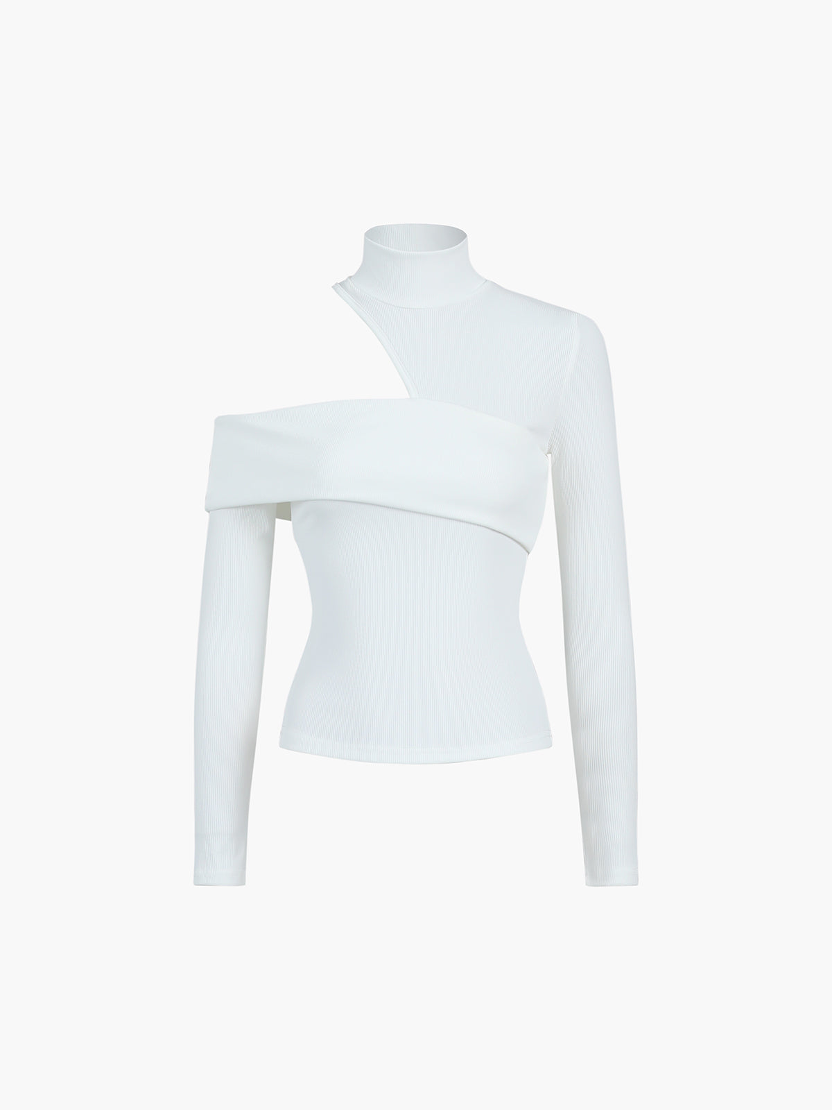 Mock Neck Cutout Knit Top