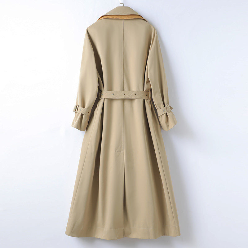 Chic Trench Coat with Classic Turn-Down Collar