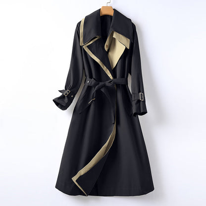 Chic Trench Coat with Classic Turn-Down Collar