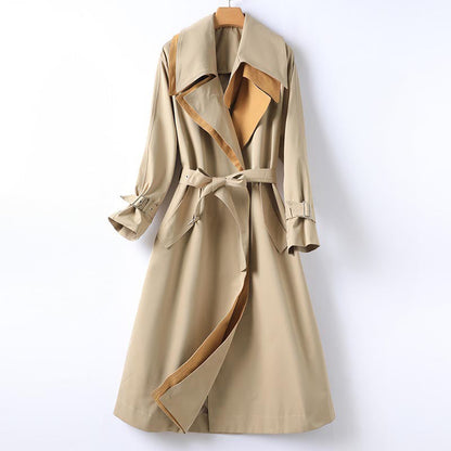 Chic Trench Coat with Classic Turn-Down Collar