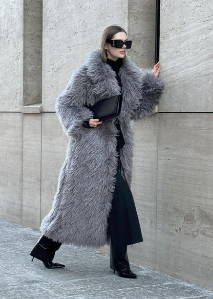 SERAPHINA – Long  Faux Fur Coat | Elegant & Cozy Winter Wear