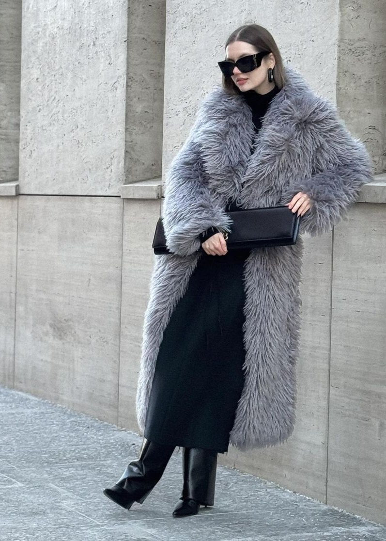 SERAPHINA – Long  Faux Fur Coat | Elegant & Cozy Winter Wear